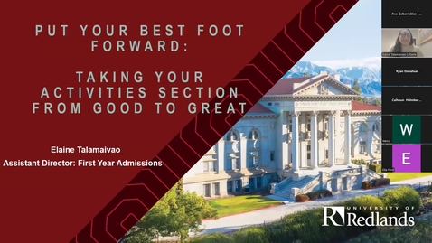 Thumbnail for Put your best foot forward: Taking your activities section from good to GREAT!