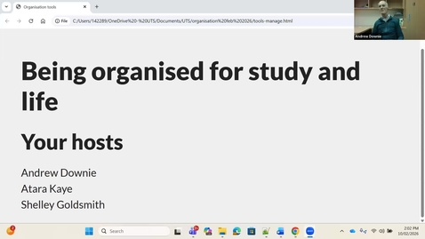 Thumbnail for Tools and strategies to improve study effectiveness and organisational skills - AUT26 Orientation Recording