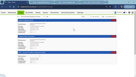 Thumbnail for Updated Logbook Form - MyPlacement