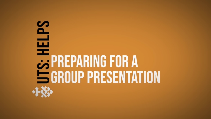 Thumbnail for channel UTS HELPS: Group Presentation Skills