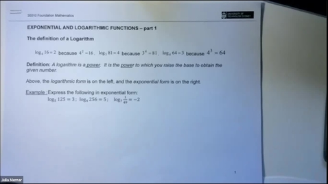 Thumbnail for entry Logarithmic and Exponential - 1