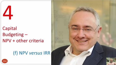 Thumbnail for UTS MBAe eFinance Topic 4 - 4f NPV versus IRR