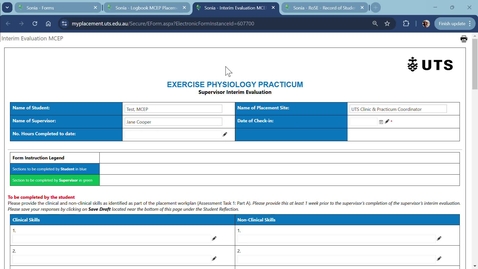 Thumbnail for Updated Interim Evaluation Form - MyPlacement