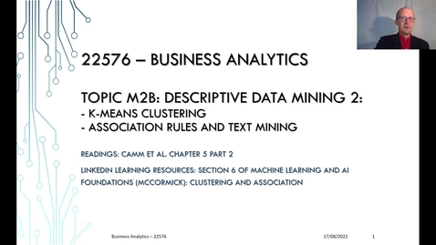 Thumbnail for BA M2B Lecture 4 Part 1