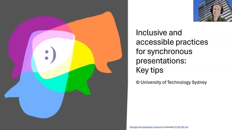 Thumbnail for Inclusive and Accessible Practices for Synchronous Presentations