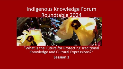 Thumbnail for Indigenous Knowledge Forum Roundtable 2024 - Session 3