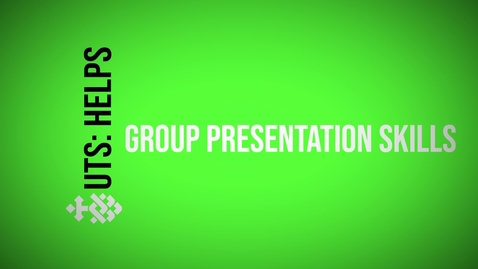 Thumbnail for entry Group Presentation Skills