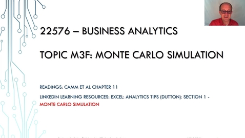 Thumbnail for Lecture BA SP21 Week 10 M.C.SIMULATION
