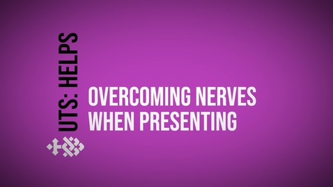 Thumbnail for entry Overcoming Nerves When Presenting