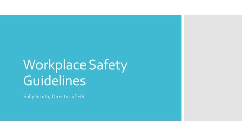 Thumbnail for Workplace Safety - Quiz
