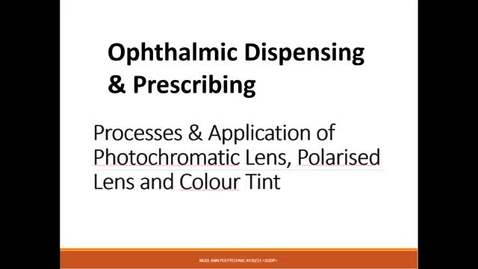 Thumbnail for Photochromatic lens (Glass and Plastic)