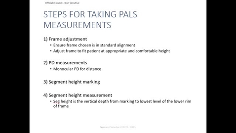 Thumbnail for Pal Fitting Measurements