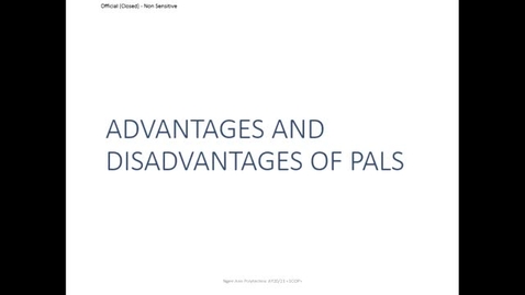Thumbnail for Advantages and disadvantages of PALS /Selection of frame and Pals for patient