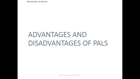 Thumbnail for entry Advantages and disadvantages of PALS /Selection of frame and Pals for patient