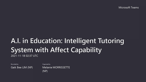 Thumbnail for AI in Education_ Intelligent Tutoring System with Affect Capability