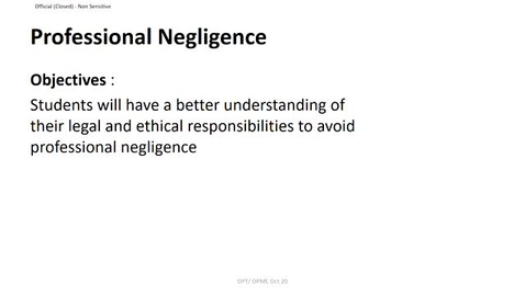 Thumbnail for entry OPME - Lecture 5: Tort of Negligence