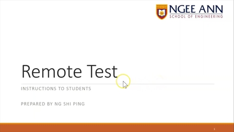 Thumbnail for Remote Test Instructions