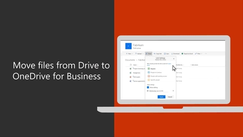Thumbnail for Move your files from Google Drive to Microsoft 365 OneDrive