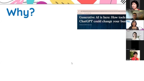 Thumbnail for ESsense Webinar Generative AI NP Staff Sharing 5 July 2023