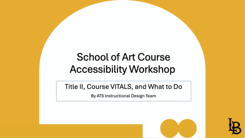 Thumbnail for COTA School of Art:  Department Accessibility Workshop