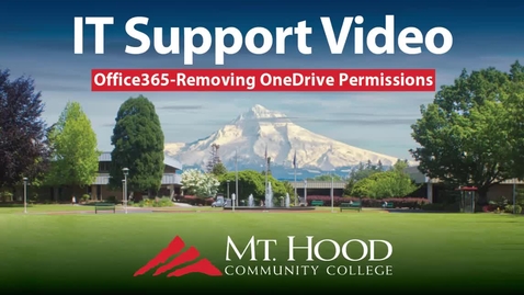 Thumbnail for Office365- Removing OneDrive Permissions