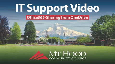 Thumbnail for Office 365 - Sharing a file in OneDrive