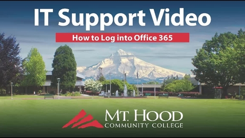 Thumbnail for Office365 - How to sign into Office365