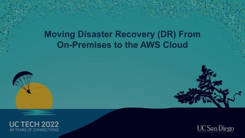 Thumbnail for Moving Disaster Recovery (DR) from On-Premises to the AWS Cloud