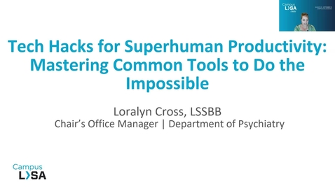 Thumbnail for entry Tech Hacks for Superhuman Productivity