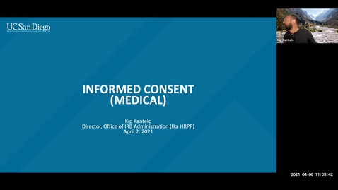 Thumbnail for entry Kuali IRB Policy Session: Informed Consent (Medical Research)