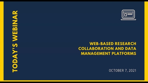 Thumbnail for Campus LISA: Web-Based Research Collaboration and Data Management Platforms