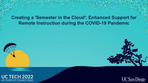 Thumbnail for entry Creating a 'Semester in the Cloud': Enhanced Support for Remote Instruction during the COVID-19 Pandemic