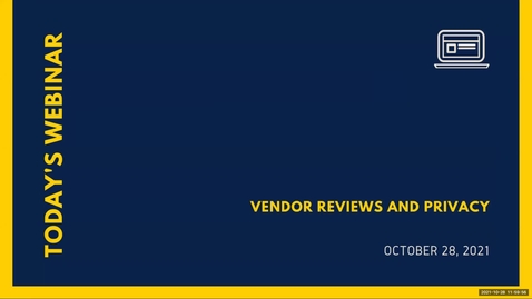 Thumbnail for Campus LISA: Vendor Reviews and Privacy