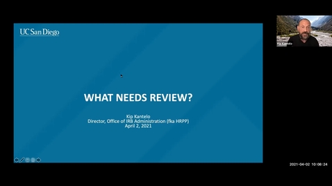 Thumbnail for entry Kuali IRB Policy Session: What Needs Review (Medical Research)