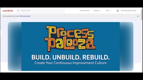 Thumbnail for Process Palooza Registration Tutorial