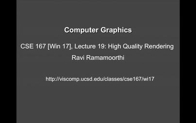 Cse 167 Computer Graphics Le A00 Course Podcasts Uc San Diego