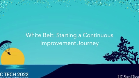 Thumbnail for entry White Belt: Starting a continuous improvement journey