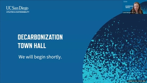 Thumbnail for UC San Diego Decarbonization Town Hall