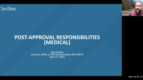 Thumbnail for Kuali IRB: Post-Approval Responsibilities (Social/Behavioral/Educational Research)
