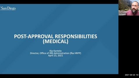 Thumbnail for entry Kuali IRB: Post-Approval Responsibilities (Social/Behavioral/Educational Research)