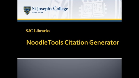 Thumbnail for NoodleTools Citation Generator