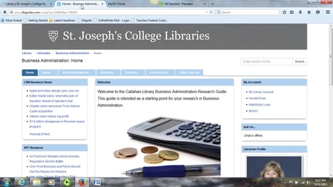 Thumbnail for Using the Business Subject Guide