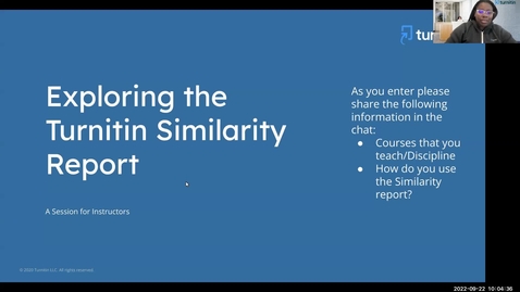 Thumbnail for entry Turnitin: Exploring the Similarity Report 9/22/22