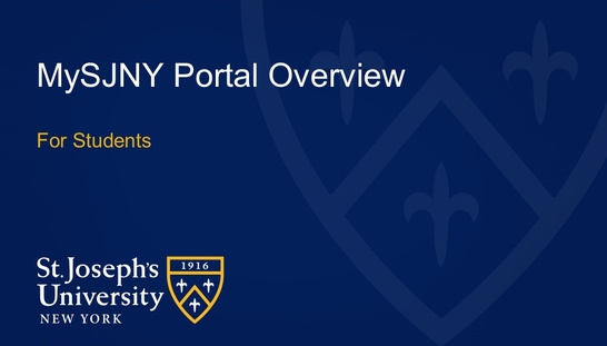 Overview of the MySJNY Portal