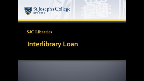 Thumbnail for entry Interlibrary Loan