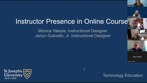 Thumbnail for Instructor Presence in Online Courses