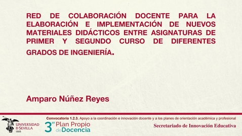 Miniatura para la entrada Red de colaboración docente para la elaboración e implementación de nuevos materiales didácticos entre asignaturas de primer y segundo curso de diferentes grados de ingeniería.