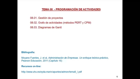 Miniatura para Tema 8. Gestión de proyectos (Parte 1)