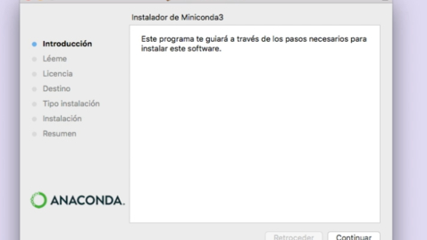 Miniatura para la entrada Instalación de Miniconda3 con instalador .pkg en Mac OS X