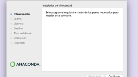 Miniatura para Instalación de Miniconda3 con instalador .pkg en Mac OS X